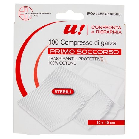 100 Compresse di Garza Sterili U! Confronta e Risparmia